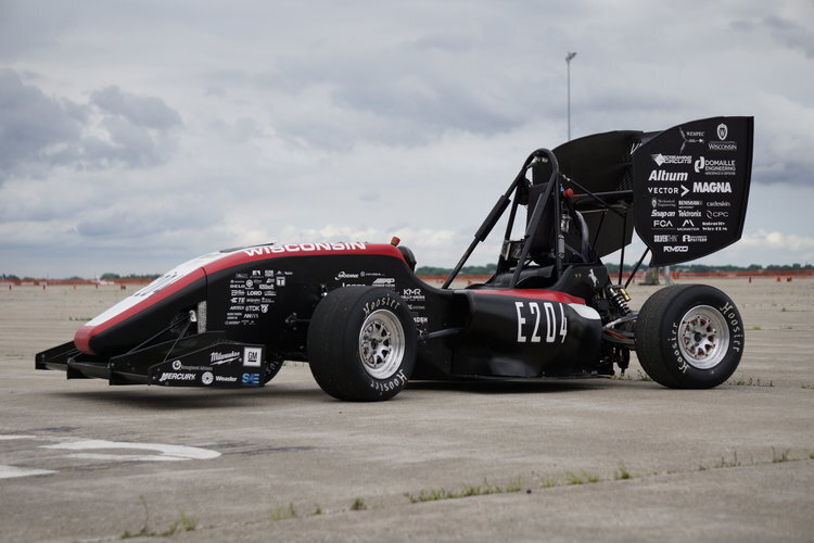 With heavy emphasis on achieving more vehicle testing time, the 219e vehicle featured key improvements to each of the major components of the powertrain: motors, inverters, and high voltage battery. The improvements include more reliable motor control, system efficiency characterization, and state of charge estimation for the battery.
